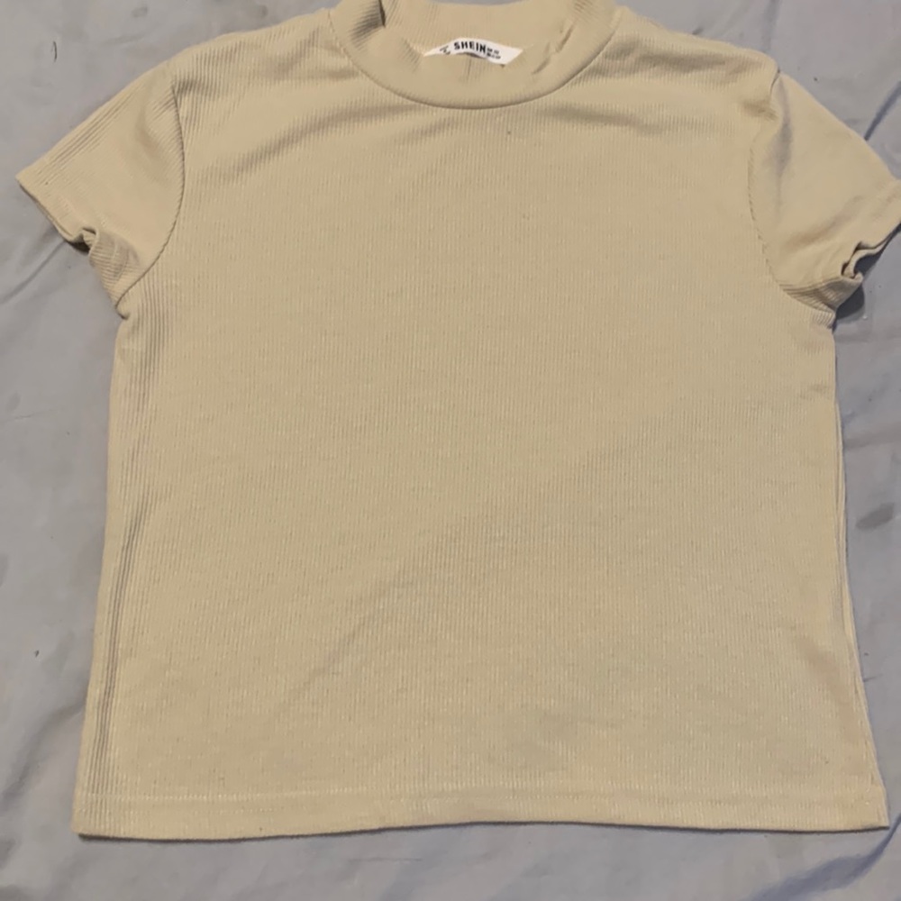 Cream crop top never